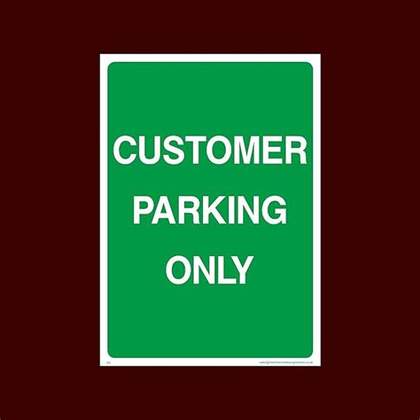 Customer Parking only Sticker/Self Adhesive Sign (P9) - No Parking, Private Property, Visitor ...