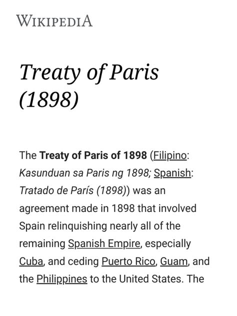 Treaty of Paris (1898) | PDF | International Relations | Government