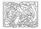 Bible Coloring Pages Creation sketch template