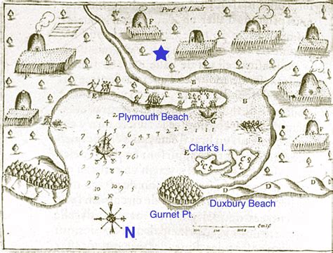 Map of Plymouth Colony - Utah Society of Mayflower Descendants