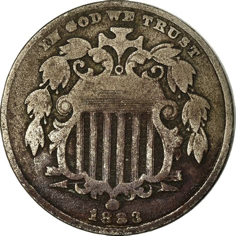 Five Cents 1883 Shield Nickel, Coin from United States - Online Coin Club