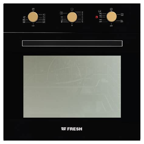 FRESH Gas Built-In Hob 5 Burner 90 cm+Built-In Gas Oven 60 cm+Hood Built In 90 cm Black F-9848 ...