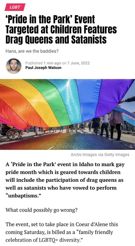 “Hans, are we the baddies?” A ‘Pride in the Park’ event in Idaho to mark gay pride month which ...