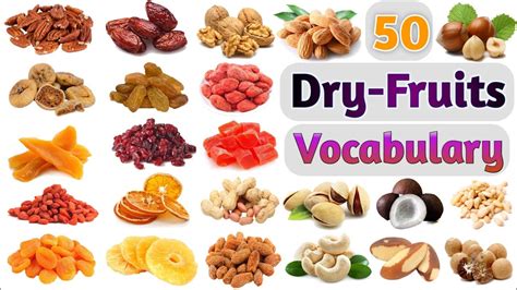 Dry fruits Vocabulary ll About 50 Dry Fruits Names In English With ...