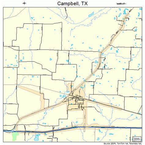 Campbell Texas Street Map 4812112