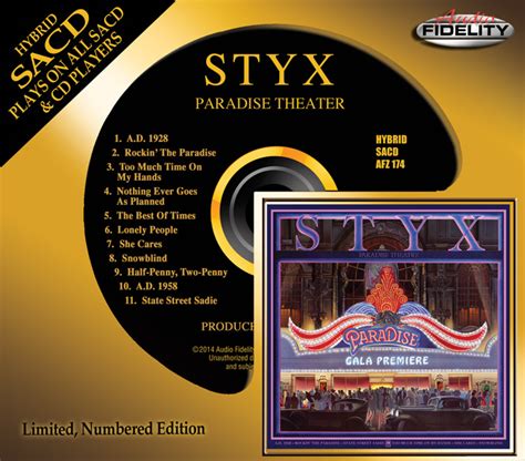 Styx ‘Paradise Theater’ Album To Be Released On Limited Numbered Hybrid ...