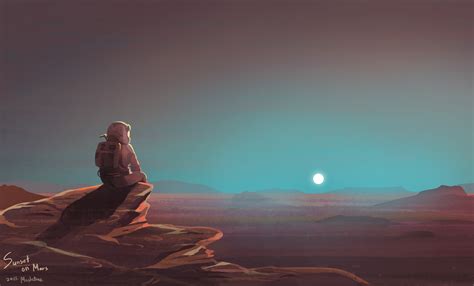 2560x1600 Astronaut Watching Sunset On Mars Wallpaper,2560x1600 ...