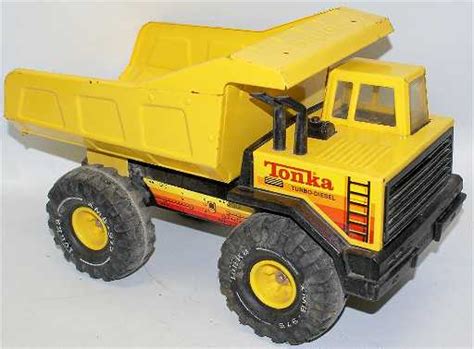 Large TONKA XMB-975 Turbo-Diesel Yellow Dump Truck