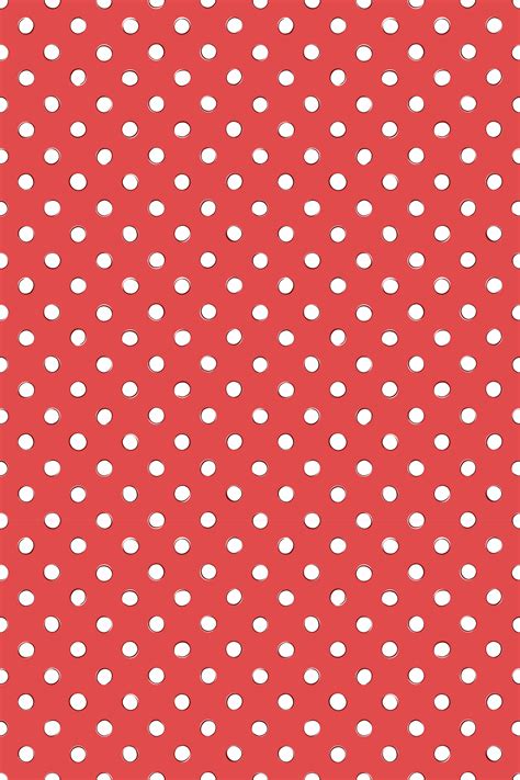 White retro polka dots red background appliance decal - TenStickers