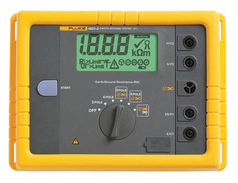 FLUKE, CAT II 300V, 20 kiloohm Max. Ground Resist, Earth Ground Tester ...