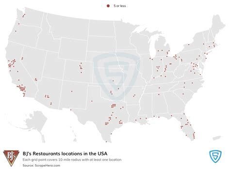 Number of BJ's Restaurants locations in the USA in 2024 | ScrapeHero