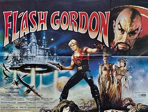 Original Flash Gordon Movie Poster - Sam Jones - Renato Casaro - Sci-Fi