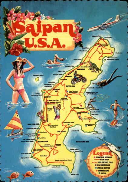 Sketch Map of Saipan, U.S.A Maps