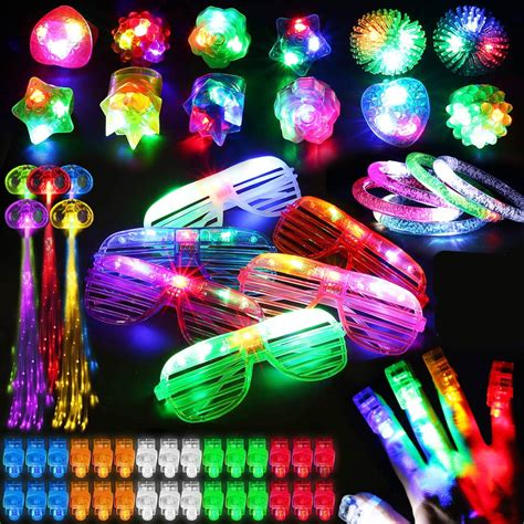 LED Light up Toy Party Favors 78 Pack Neon Party Supplies Bulk for Adult Kids Birthday Halloween ...