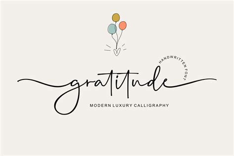 Gratitude Font by pujalettering · Creative Fabrica