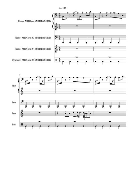 Gangnam_Style Sheet music for Piano, Drum Group (Mixed Quartet) | Musescore.com