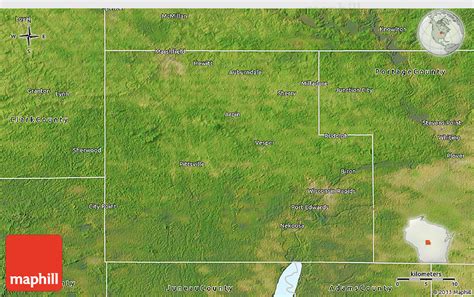 Satellite 3D Map of Wood County