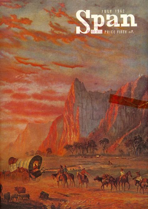 July 1962: The Cover- The Oregon Trail by Albert Bierstadt. For the article "Albert Bierstadt ...