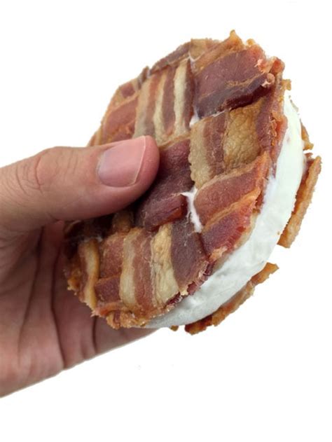 The Bacon Weave Ice Cream Sandwich - DudeFoods.com - Food Recipes & Videos