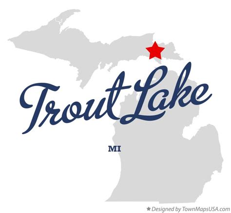 Map of Trout Lake, MI, Michigan