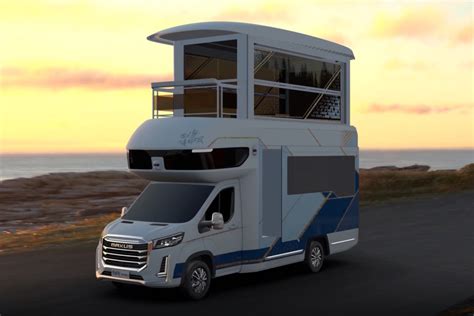 This Two-Story RV Has a Pop-Up Sunroom and an Elevator - RV.com