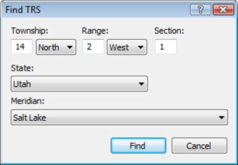 How can I view Section, Township, Range coordinates on a GPS map?