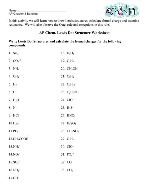 Lewis Worksheet