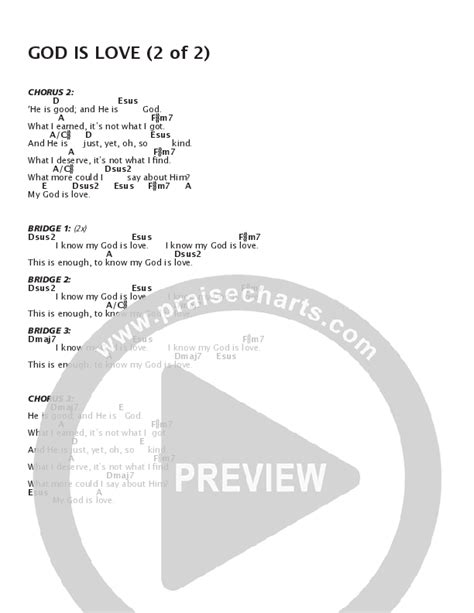 God Is Love Chords PDF (Centricity Worship / Katy Nichole) - PraiseCharts