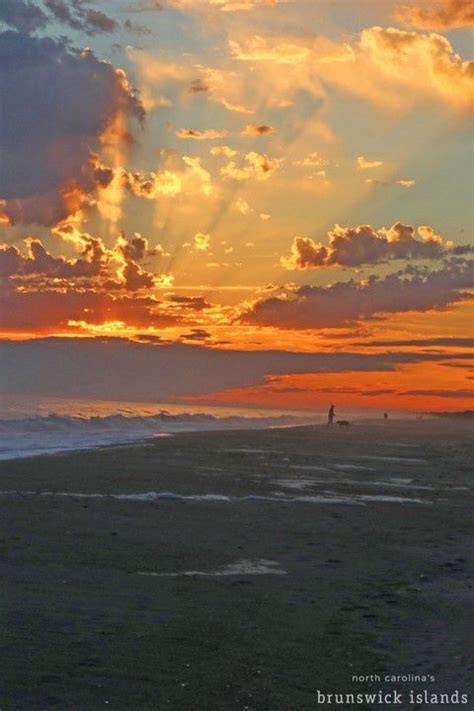 The sunset peeking behind clouds on Holden Beach | Holden beach, Holden beach nc, Best family ...