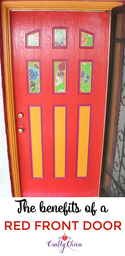 The Benefits of a Red Front Door (+ painting tutorial) - The Crafty Chica