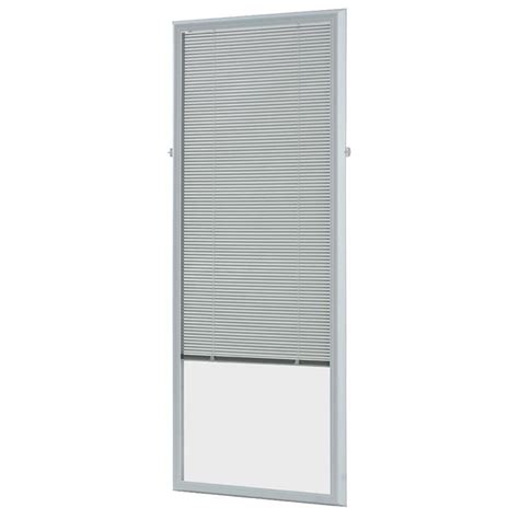 Shop ODL 0.59-in Cordless White Aluminum Door Mini Blinds (Common: 25 ...