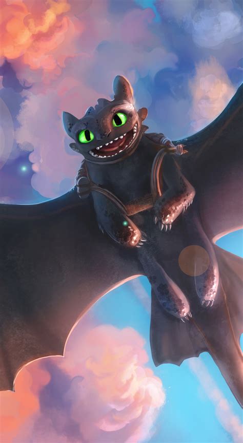 Download wallpaper 1440x2630 movie, toothless, night fury, dragon, how to train your dragon ...