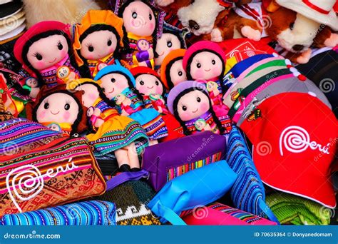 Display of Traditional Souvenirs at the Market in Lima, Peru Stock ...