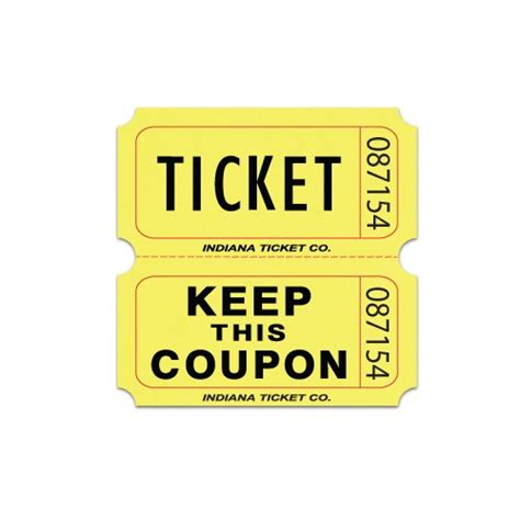 Schorin Company | Yellow Raffle Tickets Double Roll 2000/roll - Schorin ...