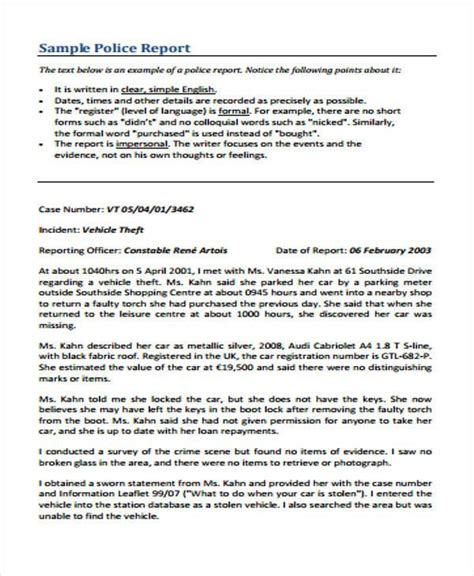 Casual Example Of Formal Incident Report Chemistry Lab University