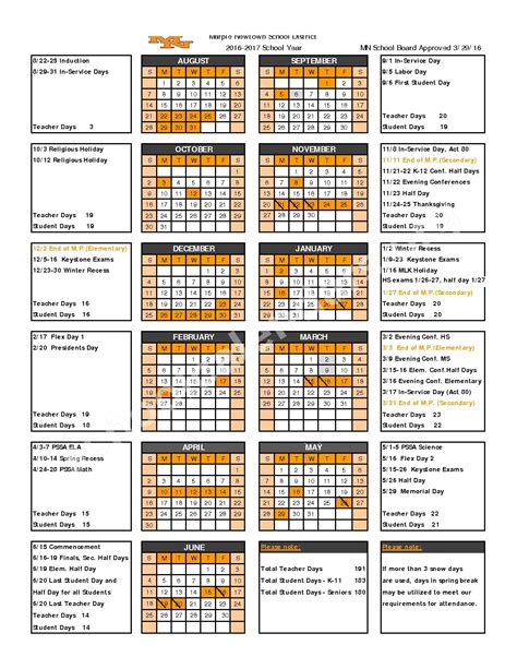 Marple Newtown School District Calendars – Newtown Square, PA