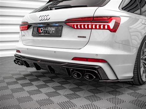 Rear Valance + Exhaust Ends Imitation Audi S6 / A6 S-Line C8 - Maxton ...