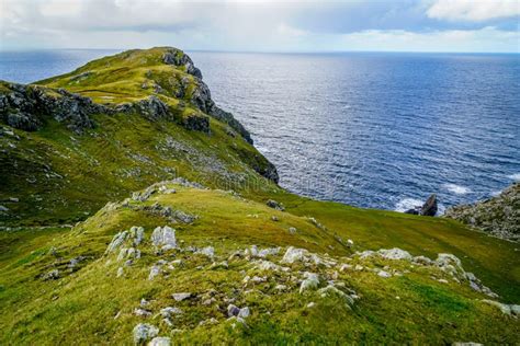 The Northern Coastline of Ireland Stock Image - Image of green, county ...