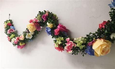 Colourful flower garland