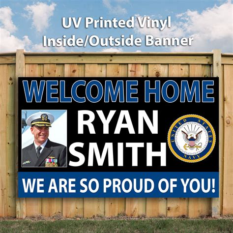 Vinyl Indoor/Outdoor Welcome Home Military Banner | Etsy