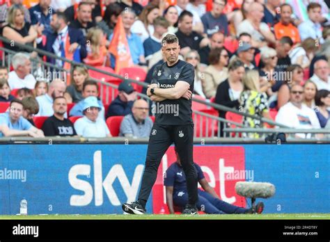 Luton Town Manager Rob Edwards during the Sky Bet Championship Play-Off ...