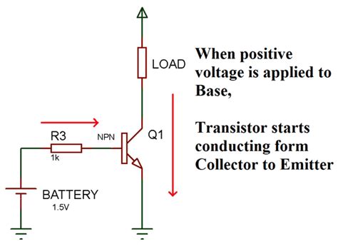 Working Concept of NPN transistor as a switch Circuit Diagram, Diy Electronics, Relay ...