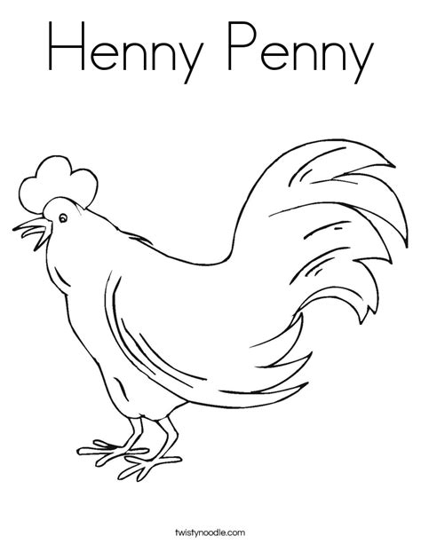 Henny Penny Coloring Page - Twisty Noodle