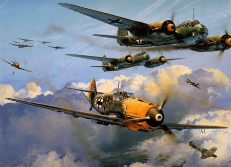 Assault on the Capital, by Robert Taylor (Bf 109E & Ju 88, Battle of ...