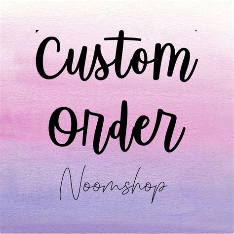 Custom Order Design PNG Personalized Digital | Etsy