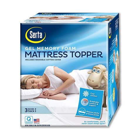 Serta 3-in. Deep-Pocket Gel Memory Foam Mattress Topper (White) Reviews ...