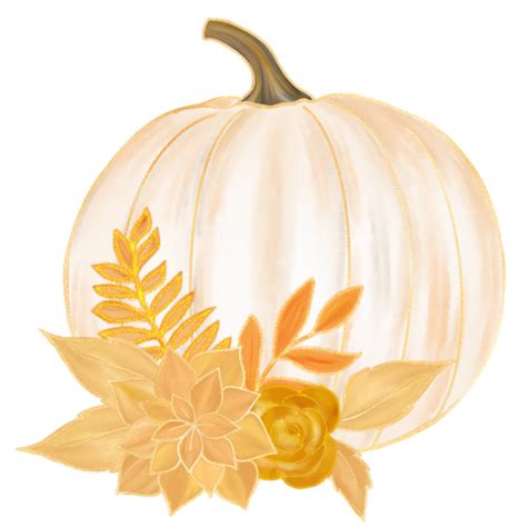 White pumpkin watercolor 10260416 PNG