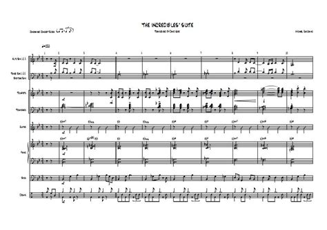 The Incredibles - Michael Giacchino - Big Band Arrangement / Chart ...