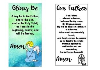 Catholic Prayers Bookmarks/Posters by Mrs Kowski's Classroom | TpT