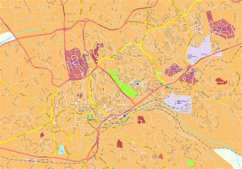 Kampala vector map. Eps Africa City Map. Illustrator Vector Maps. Eps ...